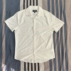 Express White Casual Button Down Shirt Modern Fit